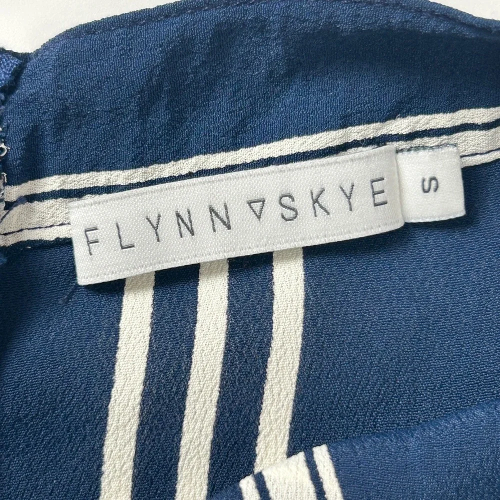 Flynn Skye Wrap It Up Slit Maxi Skirt Womens S Blue White‎ Striped Nautical